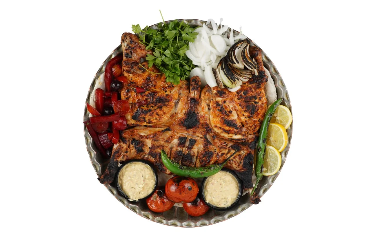 دجاجة مشوية على الفحم