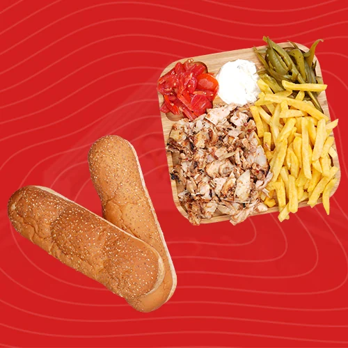 نص طبق شاورما دجاج