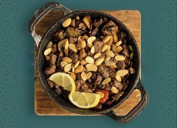 مفركة فطر باللحمة