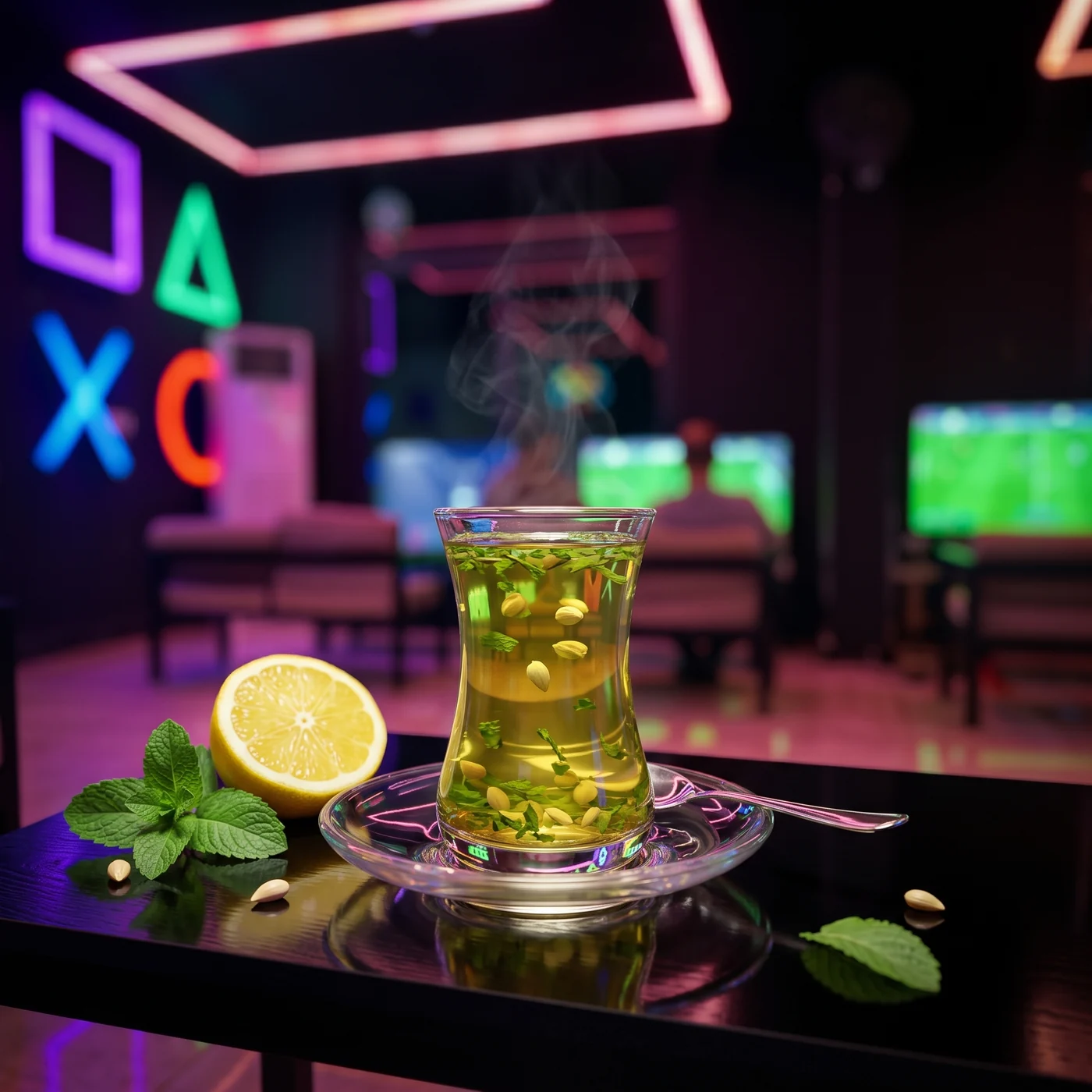 شاي ليمون  نعناع